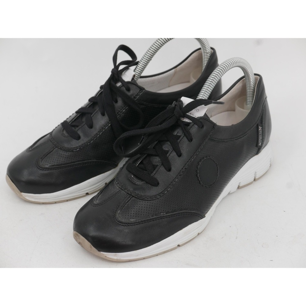 Mephisto Runoff Shoes Black Leather Lace Up Walking Comfort Women's Size 8